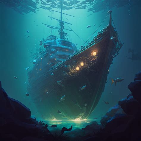 ArtStation - Sunken Memories: A Digital Painting of a Shipwreck in the ...