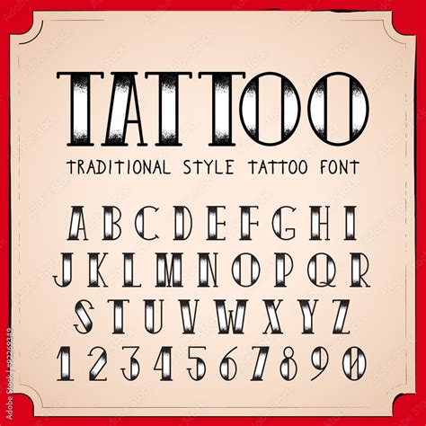 Traditional Tattoo Font Alphabet