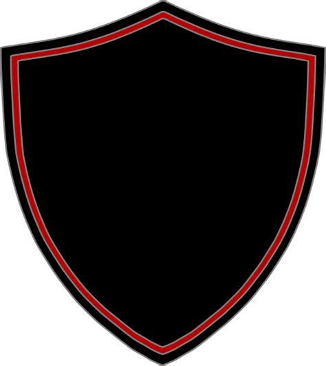 Shield Black/red Clip Art at Clker.com - vector clip art online, royalty free & public domain