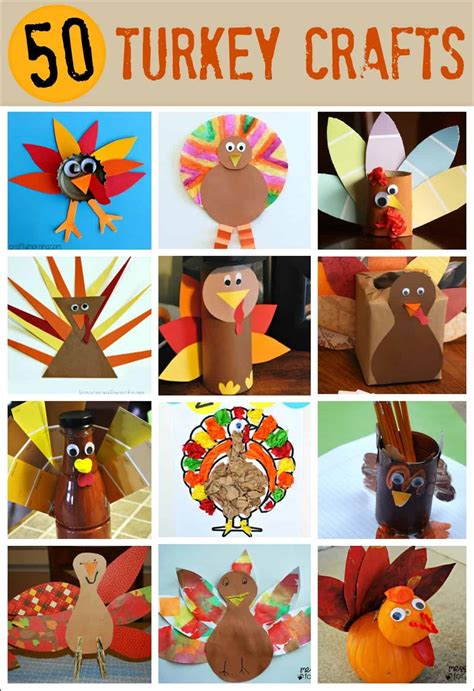 50 Turkey Thanksgiving Crafts - Mess for Less