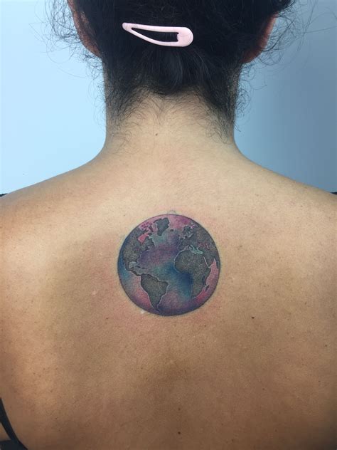 Globe tattoo | Globe tattoos, World globe tattoos, Color tattoo