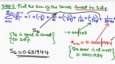 The alternating series estimation theorem (Part 1) - YouTube