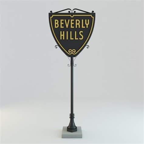 3d beverly hills sign model