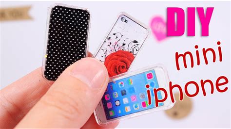 DIY miniature iPhone (design your phone case) - YouTube