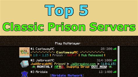 Top 5 Classic Prison Servers in Minecraft (April 2020) - YouTube