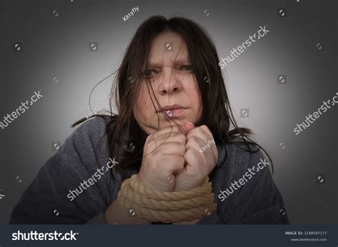 Closeup Crying Woman Hands Tied Thick Stock Photo 2188597177 | Shutterstock