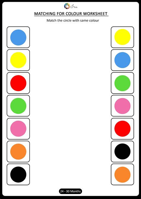 Kindergarten Matching Colors Worksheet