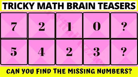 Math Brain Teasers For Adults