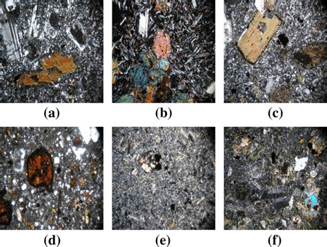 Volcanic rock classes thin section images: a andesite, b basalt, c... | Download Scientific Diagram