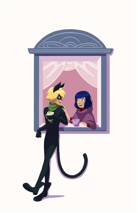 Chat Noir and Marinette - Miraculous Ladybug Fan Art (39575793) - Fanpop