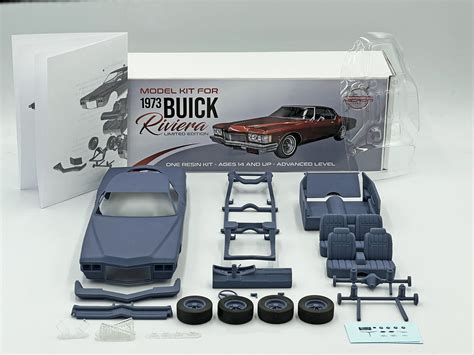 1:25 1973 Buick Riviera Boattail Resin Kit With Windows, Rubber Tires ...