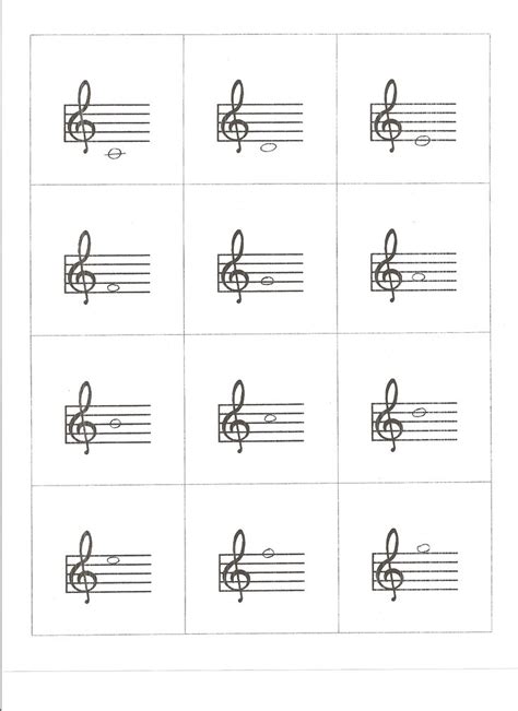 Treble Clef Notes Names Pictures http://www.flappybirdgamer.com/ | Flashcards, Printable notes ...