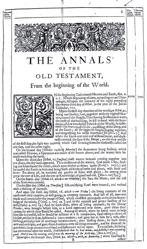 The Ussher Chronoloy - One of the early English translations of the ...