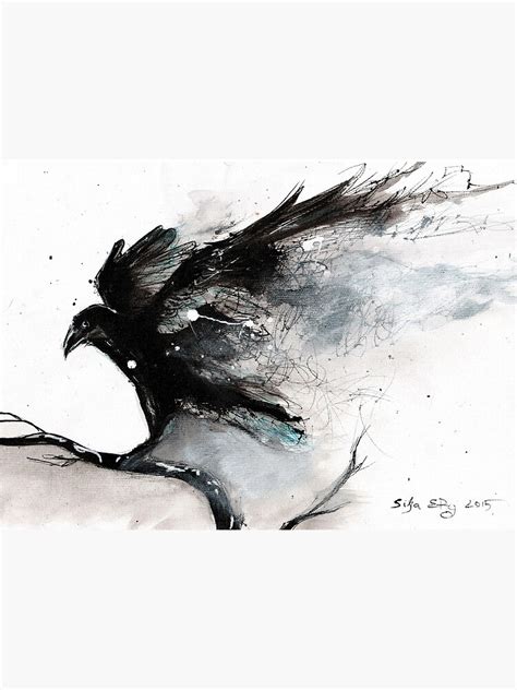 "Abstract raven ink art" Art Print by siljaerg | Redbubble