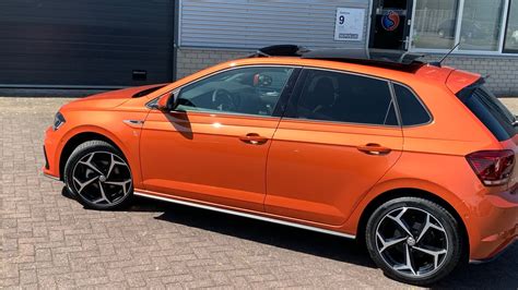 Dutch (NL) review Volkswagen NEW Polo R-line in 4K Energic Orange 17 inch Bonneville - YouTube