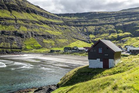 Tjornuvik Village Architecture, Faroe Islands Stock Image - Image of ...