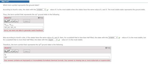 Which term symbol represents the ground state? | Chegg.com