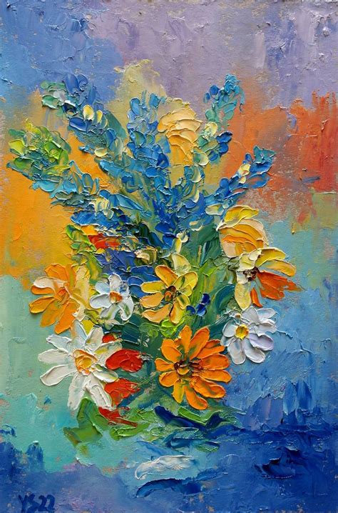 Wild Flowers Painting by Juri Semjonov | Saatchi Art