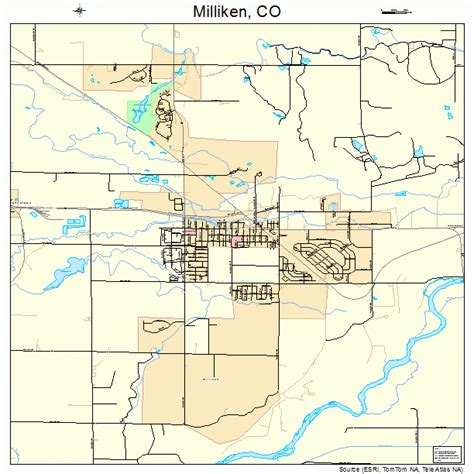 Milliken Colorado Street Map 0850480