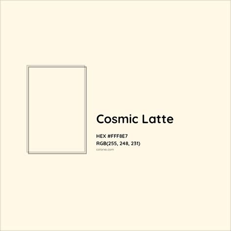 About Cosmic Latte - Color meaning, codes, similar colors and paints ...