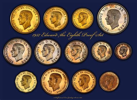 Edward VIII Proof Set Obverses | World coins, Coins, Coin collectors