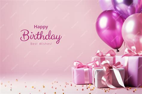 Premium PSD | Birthday background with balloons and gifts