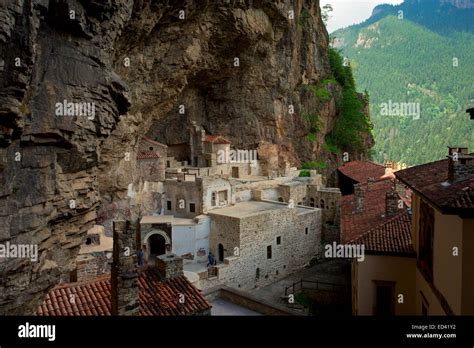 Inside the ancient Sumela monastery - originally Greek orthodox - near ...