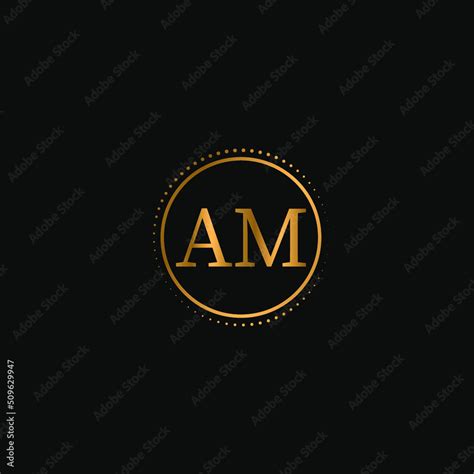 AM letter design for logo and icon.AM monogram logo.vector illustration ...