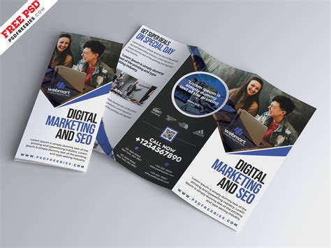 Business Tri-Fold Brochure Design PSD | PSDFreebies.com