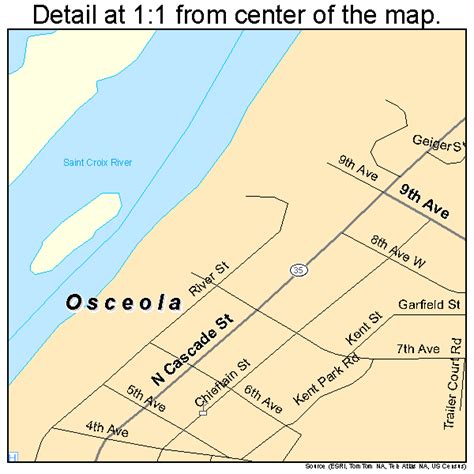 Osceola Wisconsin Street Map 5560450