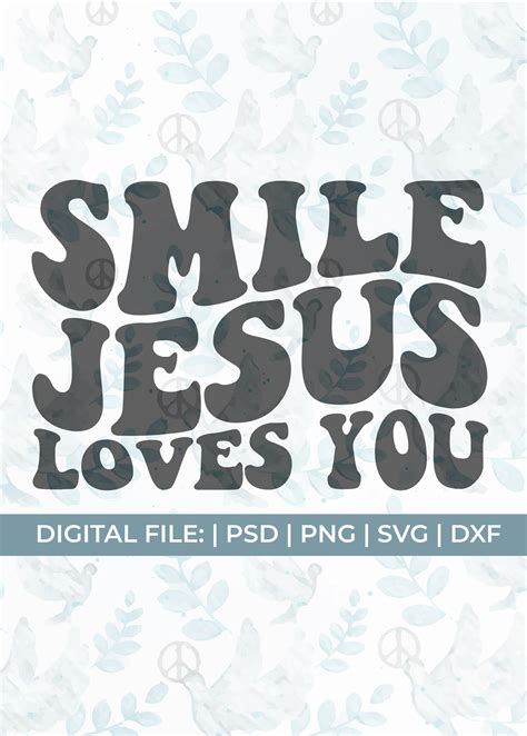 Smile Jesus Loves You Svg Cheery Vibes Svg Good Vibes Svg - Etsy Australia