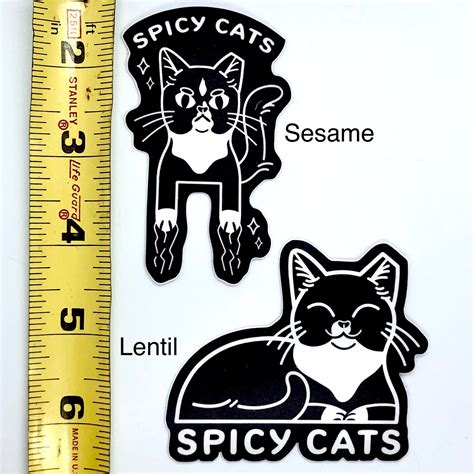 Spicy Cats Stickers Die Cut Vinyl Sticker - Etsy