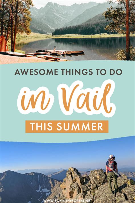 15 Things to Do in Vail this Summer that You Can’t Miss • Fox in the Forest