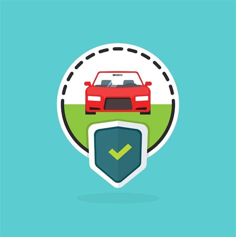 Premium Vector | Car insurance logo on blue background