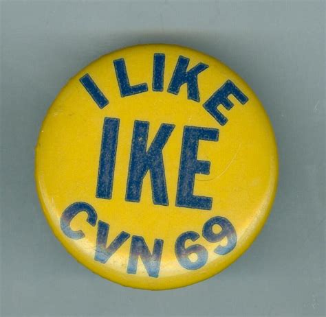 1977 USS Dwight D. Eisenhower CVN 69 Pinback | #2026123807