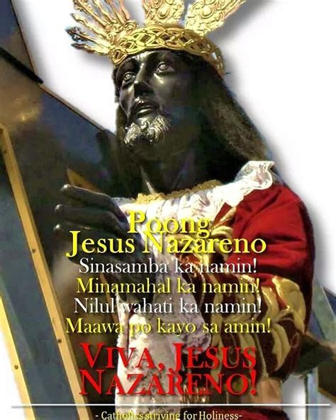 Jan. 9 - Feast of the Black Nazarene - Philippines: TRASLACIÓN DE JESUS NAZARENO - Dear brethren ...