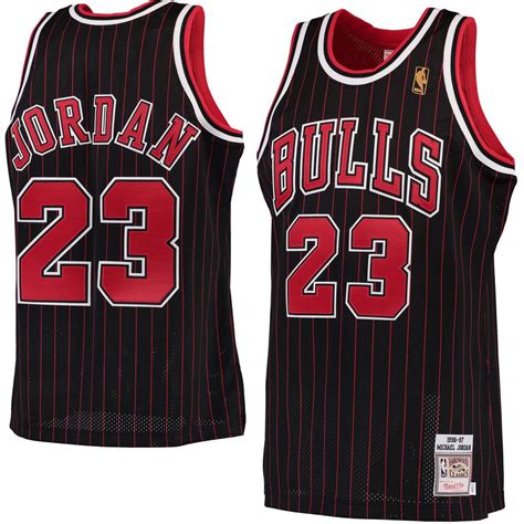 Men's Chicago Bulls Michael Jordan Mitchell & Ness Black 1996-97 ...