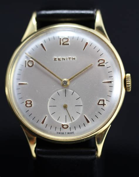 1955 Vintage Zenith 18K Gold Watch from vintagewatches on Ruby Lane