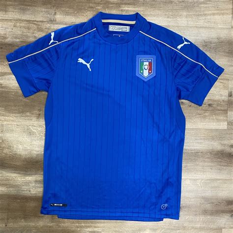 ITALY NATIONAL TEAM 2016 EURO PUMA HOME SOCCER JERSEY ADULT MEDIUM – The Felt Fanatic