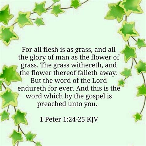 Verse of the Day - 1 Peter 1:24 KJV - Highland Park Baptist Church - Lenoir City, Tennessee