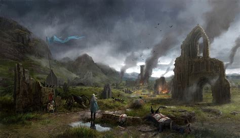 Middle Ages Ruins Village fire apocalyptic rain battle wallpaper | 1920x1106 | 133738 | WallpaperUP