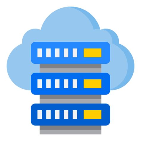 Cloud server srip Flat icon