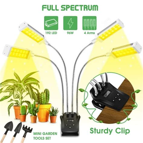 Full Spectrum Plant Grow Light, LED Growing Light with Timer, Plant ...