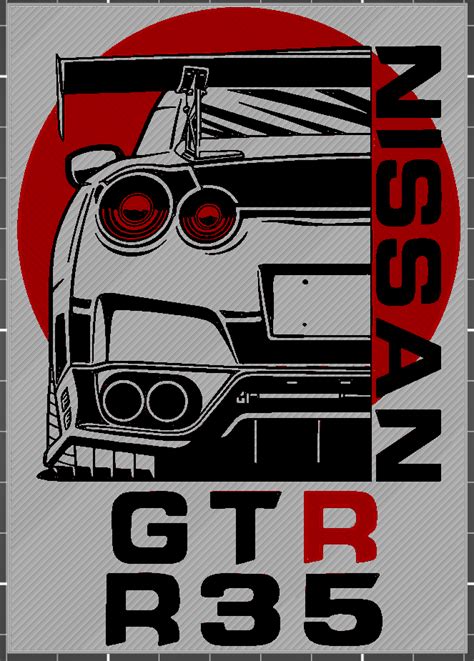 Nissan GTR R35 wall decoration von Petrik Tamás | Kostenloses STL-Modell herunterladen ...