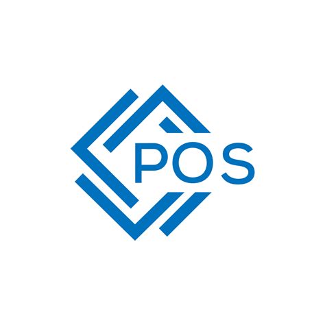 POS letter logo design on white background. POS creative circle letter logo concept. POS letter ...