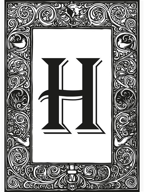 "Vintage Monogram | Letter H | " Sticker by EclecticAtHeART | Redbubble