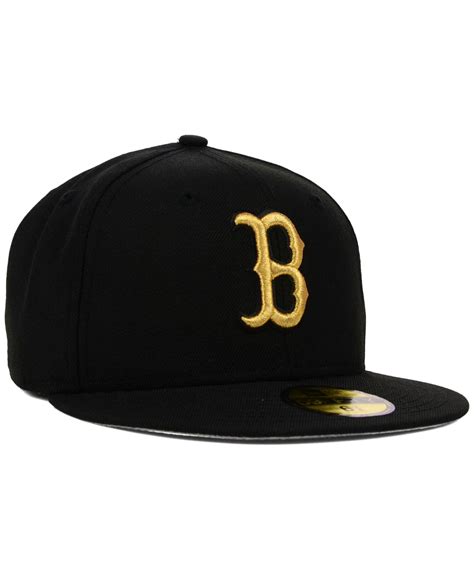 KTZ Boston Red Sox Gold 59Fifty Cap in Black/Metallic Gold (Black) for ...