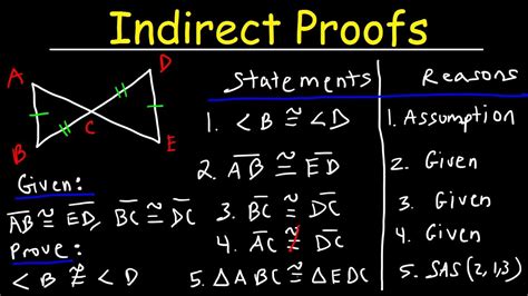 Indirect Proofs, Practice Problems, Two Column Proofs - Geometry - YouTube