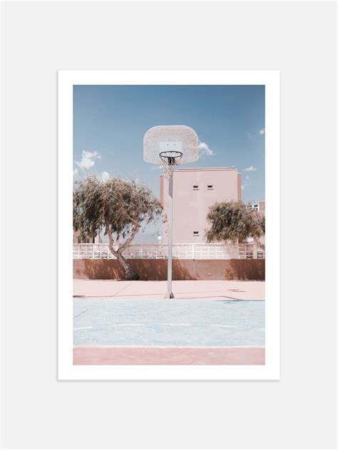 Pink basketball court poster – Artofit