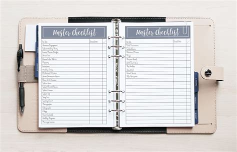 Wedding Planner Printable Sheets